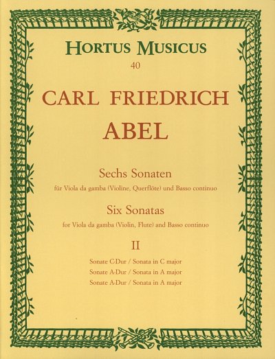 C.F. Abel: Sechs Sonaten II, Vdg/Vln/FlBc (KlavpaSt)