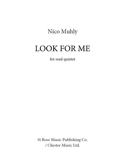N. Muhly: Look For Me