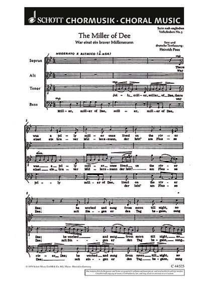 DL: H. Poos: Suite nach englischen Volksliedern, GCh4 (Chpa)