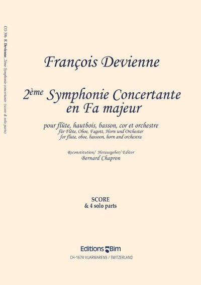 F. Devienne: 2e Symphonie Concertante en Fa ma, FlObEhFgKamo