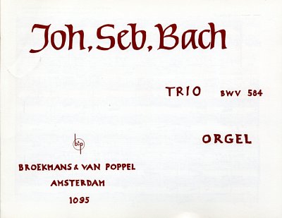 J.S. Bach: Trio Bwv584