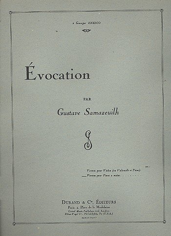 G. Samazeuilh: Evocation Piano