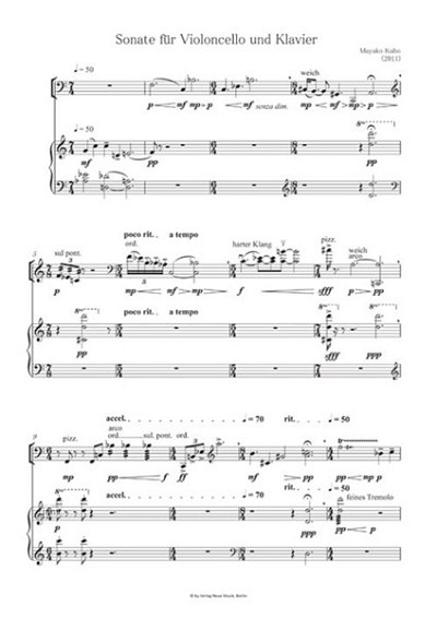 K. Mayako: Cello-Sonate, Violoncello, Klavier
