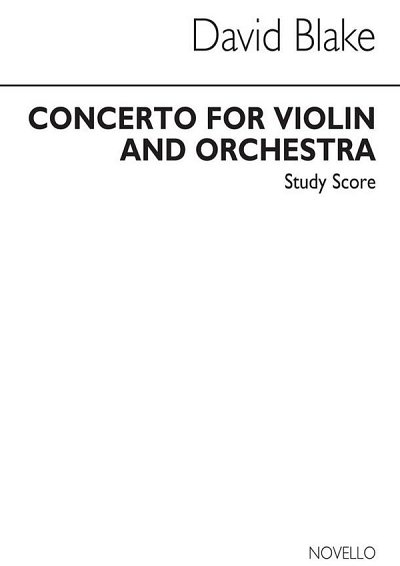Concerto For Violin, VlOrch (Bu)
