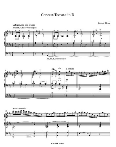 d. Edward: Zwei Konzert-Toccaten für Orgel, Org