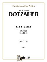 J.J.F. Dotzauer, Dotzauer, J.J.F.: Dotzauer: 113 Studies, Volume II (Nos. 35-62)