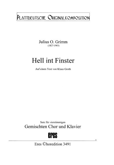 J.O. Grimm: Hell int Finster op. 24/ 5, GchKlav (Part.)