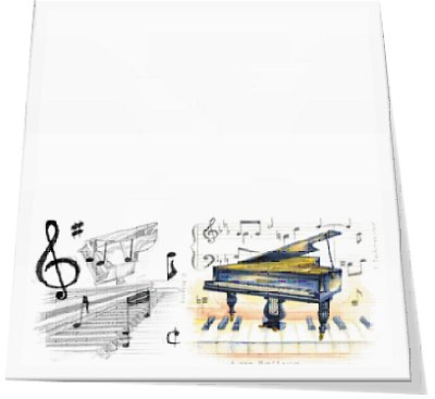 Notizblock Klavier (Fluegel)