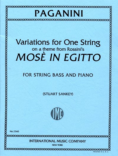 N. Paganini: Variazioni Sul Mose' Di Rossini (Sankey), Kb