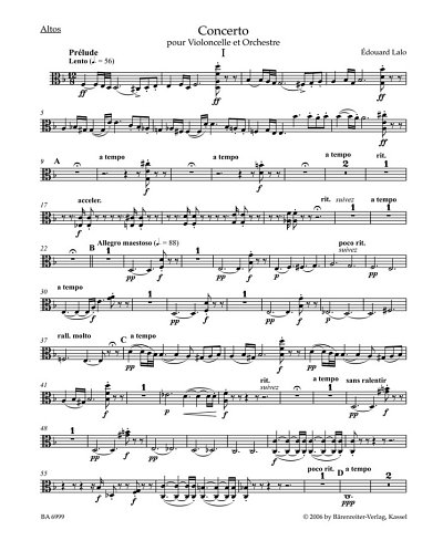 �. Lalo: Concerto for Violoncello and Orchestra in D minor