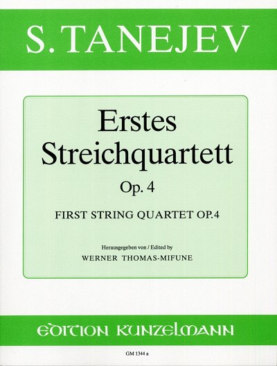 S.I. Tanejew: Streichquartett Nr. 1 op. 4, 2VlVaVc (Stsatz)