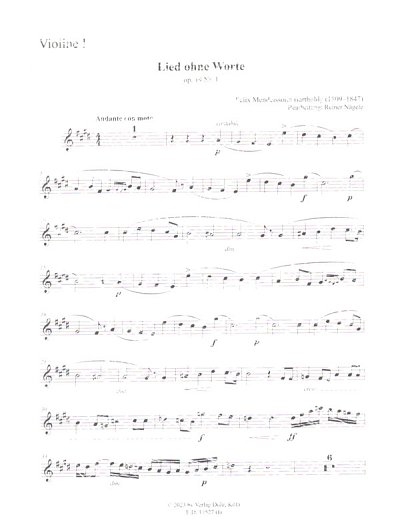 F. Mendelssohn Barth: Sechs Lieder ohne Worte, Stro (Stsatz)