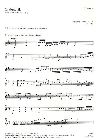 W.A. Mozart: Grabmusik KV 42 (35a) (1767)