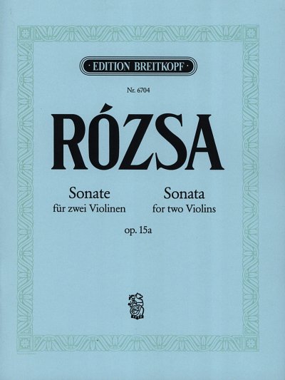 Rozsa Miklos: Sonate Op 15