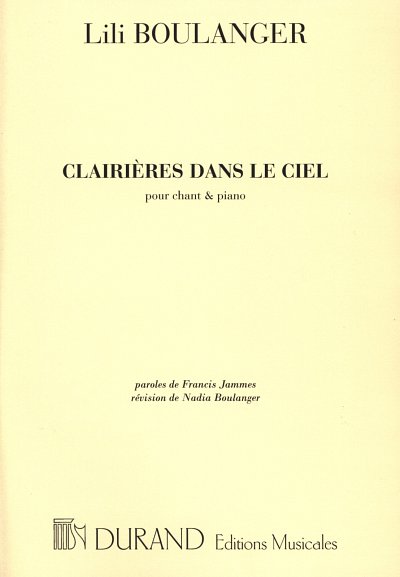 L. Boulanger: Clairières dans le Ciel, GesHKlav (Part.)