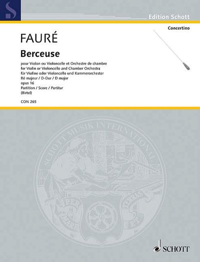 DL: G. Fauré: Berceuse D-Dur (Part.)