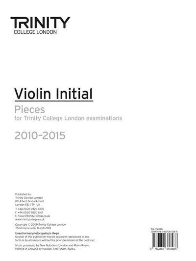 Violin 2010-2015. Initial (part)