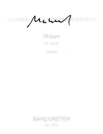 C.-S. Mahnkopf: Rhizom für Klavier (1988/1989), Klav (Sppa)