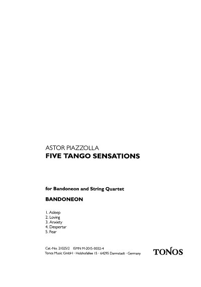 A. Piazzolla: Five Tango Sensations, Band4Str (Stsatz)