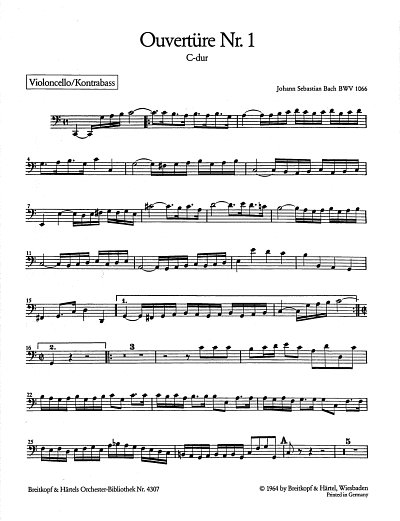J.S. Bach: Ouvertüre (Suite) Nr. 1 C-dur BWV 10, Baro (VcKb)