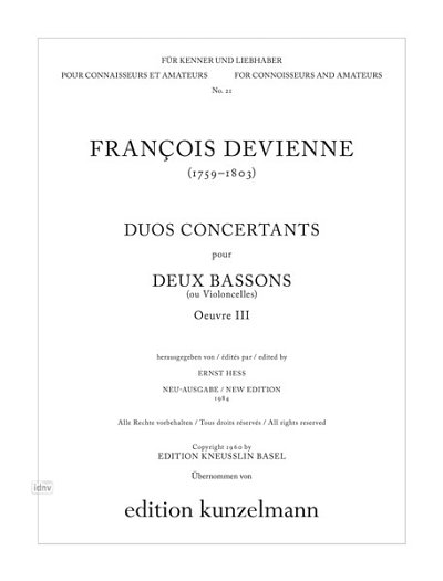 F. Devienne: Duos op. 3 (Stsatz)