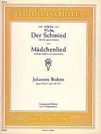 J. Brahms: Der Schmied / Mädchenlied op. 107/5 u. , GesMKlav