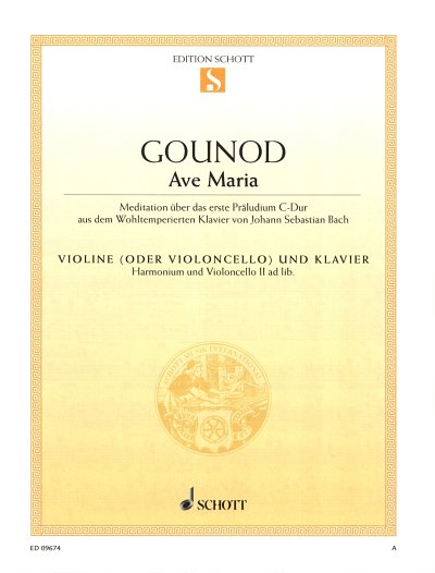 C. Gounod: Ave Maria, Vl/VcKlv (KlaPa+St)