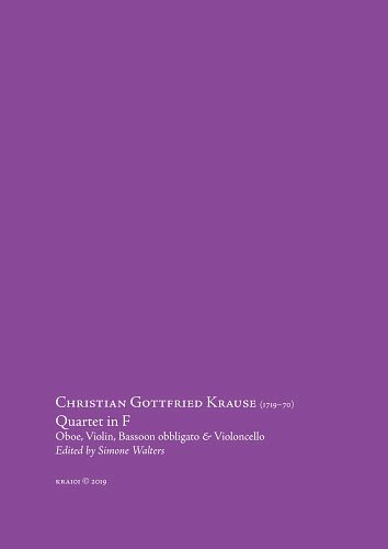 C.G. Krause: Quartett F-Dur, VlVcObFg (Part.)