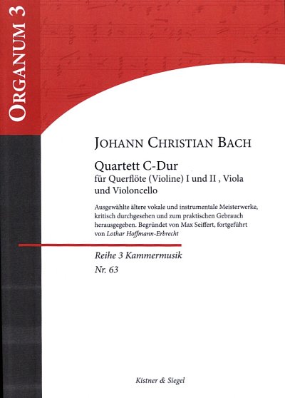 J.C. Bach: Quartett C-Dur op. 19/4, 2FlVlVc (Part.)