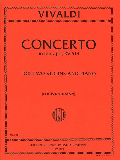 A. Vivaldi: Concerto In D Major Rv513 (KlavpaSt)