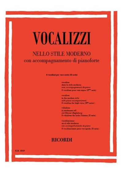 Vocalizzi Nello Stile Moderno. Ii Serie, Ges (Part.)