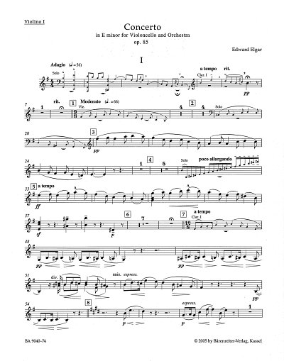 E. Elgar: Konzert E-Moll Op 85