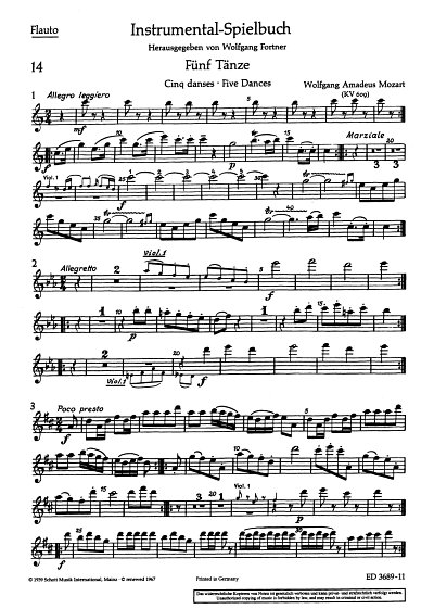 W. Fortner: Instrumental-Spielbuch 1, Instr (Fl)