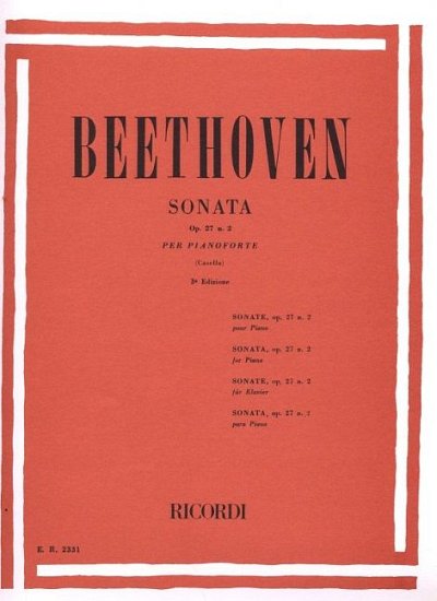 L. van Beethoven: 32 Sonate: N. 14 In Do Diesis Min. Op. 27 N. 2