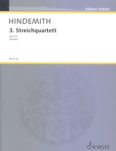 P. Hindemith: 3. Streichquartett op. 16, 2VlVaVc (Stsatz)