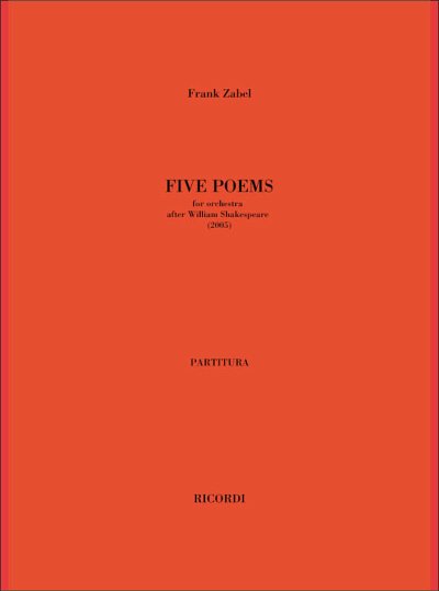 F. Zabel: Five Poems, Sinfo (Part.)