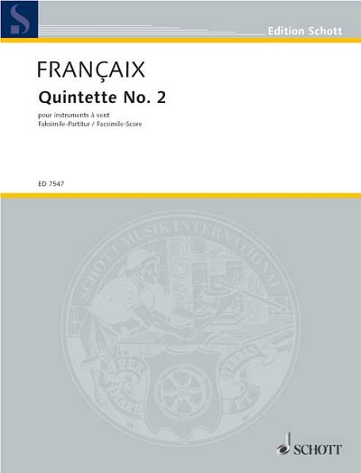 DL: J. Françaix: Quintett Nr. 2 (Part.)