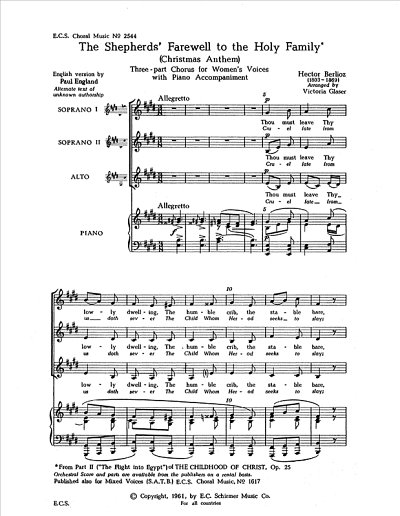 H. Berlioz: L'Enfance du Christ, FchKlav (Part.)