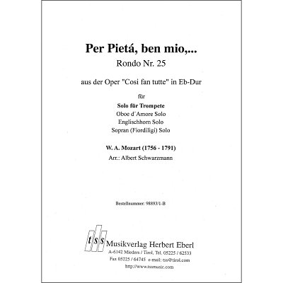 W.A. Mozart: Per Pietà, ben mio,... , TrpBlaso (Pa+St)