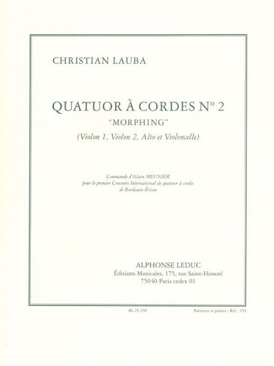 C. Lauba: Quatuor A Cordes N02, 2VlVaVc (Pa+St)