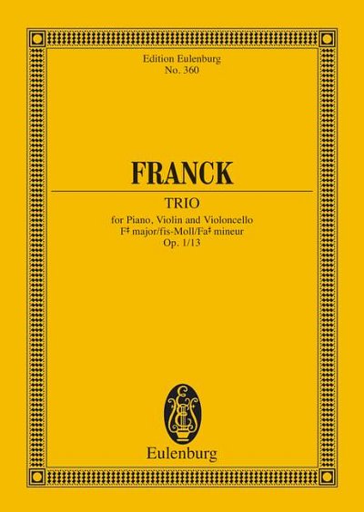 C. Franck: Trio avec piano Fa dièse mineur