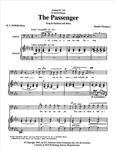 R. Thompson: Five Love Songs: 2. The Passenger