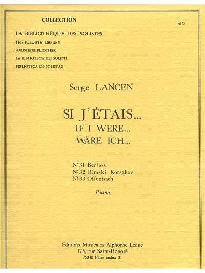 S. Lancen: Si J'Etais -N031 Berlioz/N032, Klav