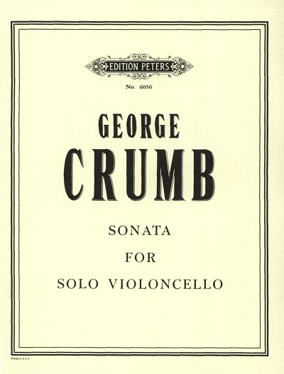 G. Crumb: Sonate für Violoncello, Vc