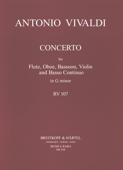 AQ: A. Vivaldi: Concerto G-Moll Rv 107 F 12/6 T 40  (B-Ware)