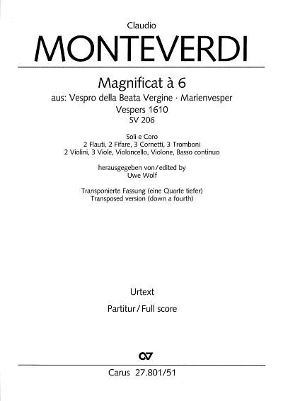 C. Monteverdi: Magnificat a 6, SolGChOrch (Part.)