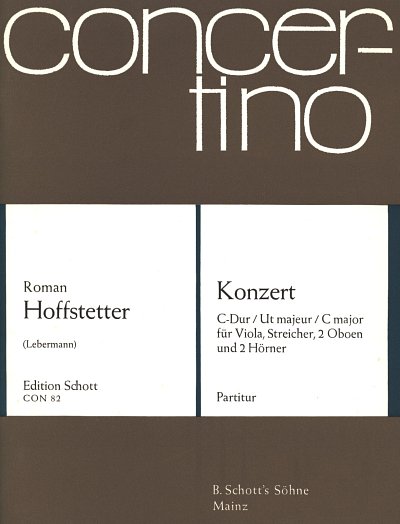 R. Hoffstetter: Konzert C-Dur  (Part.)