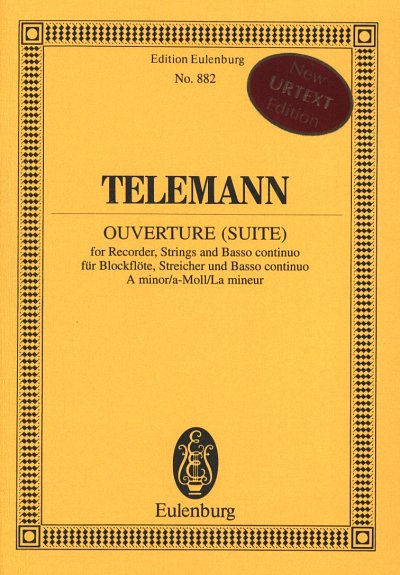 G.P. Telemann: Suite (Ouvertuere) A-Moll Eulenburg Studienpa