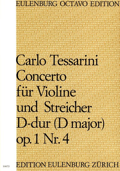 C. Tessarini: Konzert für Violine D-Dur op., VlStrBc (Part.)