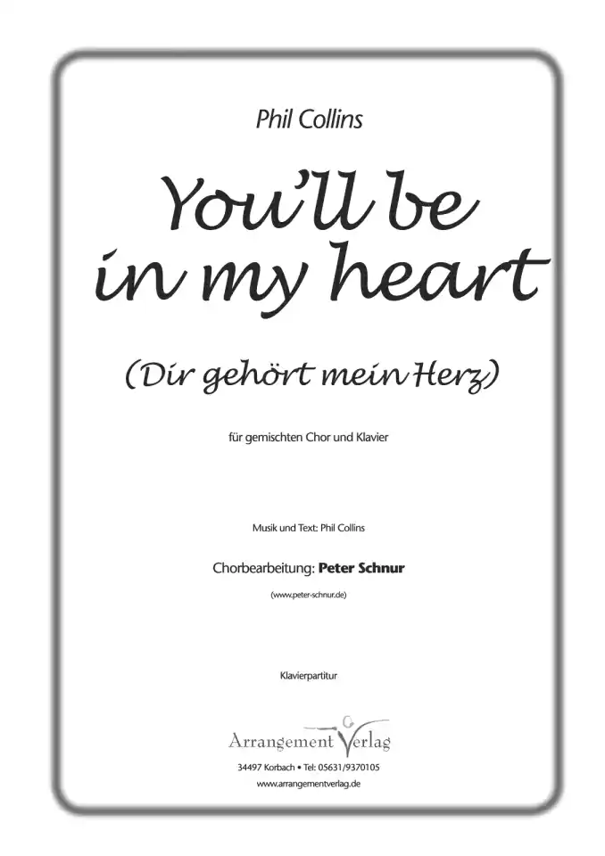 Ph. Collins: You_ll be in my Heart (Dir ge, GchKlav (Klavpa) (0)